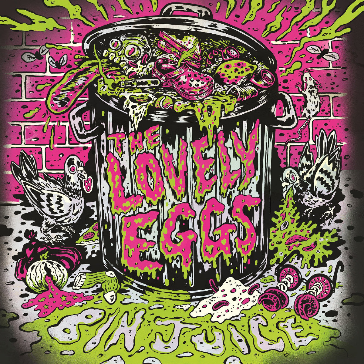 The Lovely Eggs Bin Juice (Indie Exclusive Neon Toxic Slime Green Vinyl)