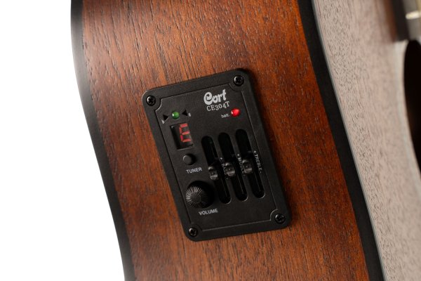 Cort EARTH60MCEOP Earth Series 60 Mahogany Dreadnought Acoustic Electric Guitar. Open Pore