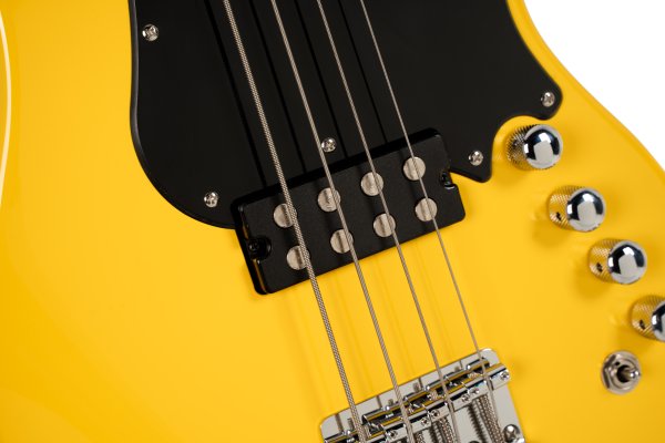 Cort GB Short Scale Bass Guitar w/Gig-bag. Yellow Crush